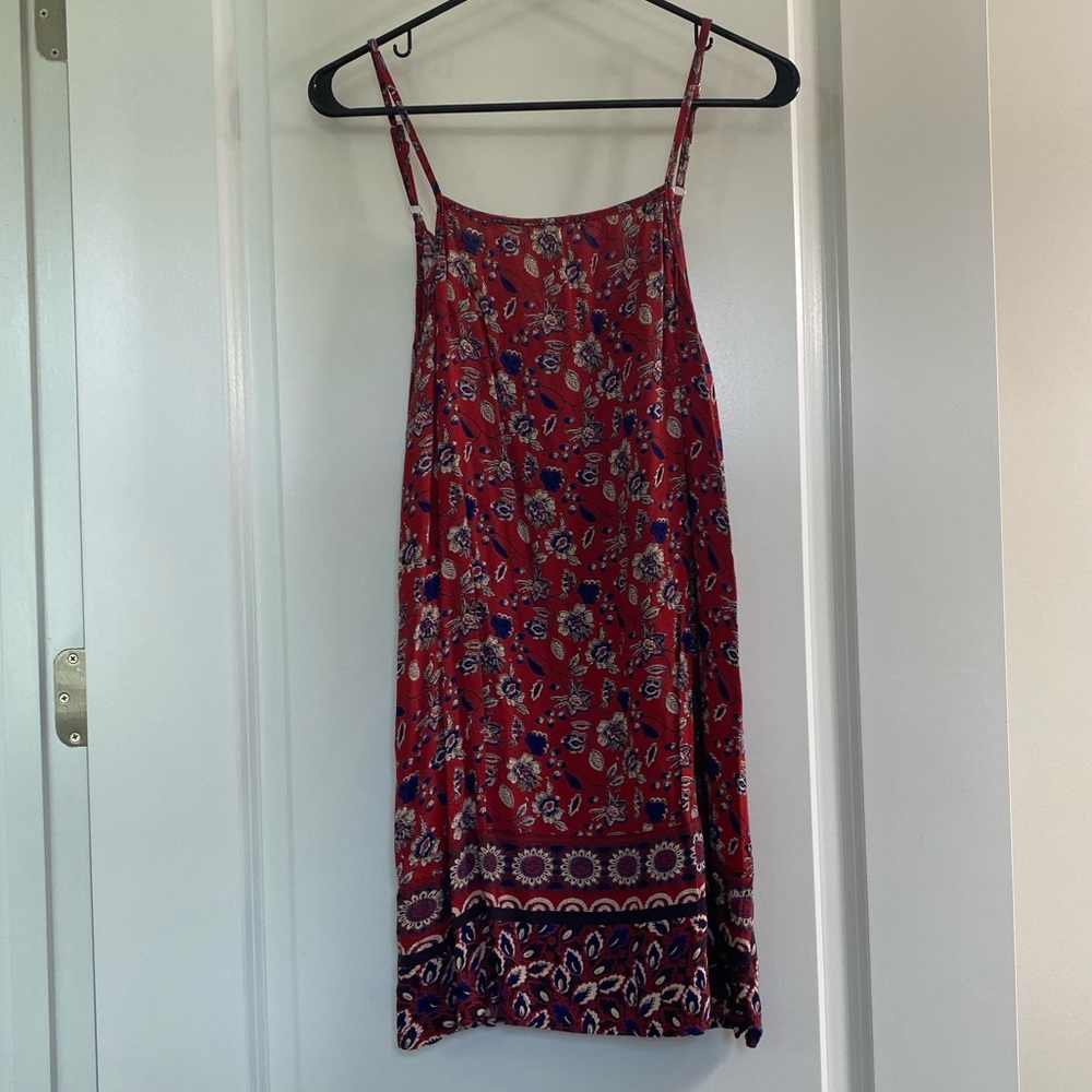 Miami Floral Print Spaghetti Strap Dress- Women’s XS